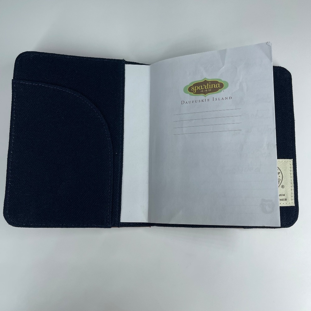Spartina 449 Natural Linen Genuine Leather Journal - Mary Lavinia Pattern - Picture 2 of 8